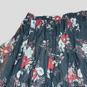 CATO Talla 22/24W Poliéster Transparente Larga Acampanada Falda Multicolor Floral Forrada Cápsula - Imagen 1 de 4