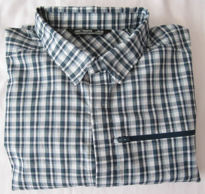 Hombres Arcteryx Camisa a Cuadros Mezcla de Algodón Botón Senderismo Manga Larga Talla XL (MT834) Foto 1 de 4