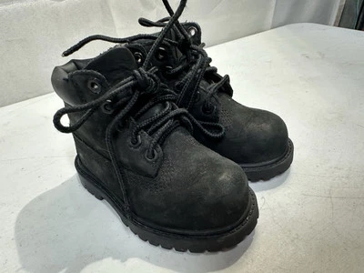 Timberland Premium Nubuck 12807 Niños Botas Zapatos Negro NIÑO PEQUEÑO Talla 5 Foto 1 de 4