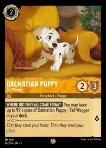 x4 Dalmatian Puppy - Tail Wagger - c - 4c/204 - Common Lorcana DLC03 Into the In - Picture 1 of 1