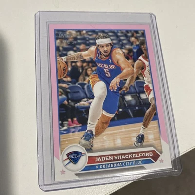 2023-24 Topps G-League #58 Jaden Shackelford League - pink #19/25 - Image 1 of 3