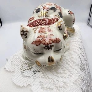 Imari Maneki Neko SLEEPING CAT JAPANESE  VINTAGE - Marked - Picture 1 of 6