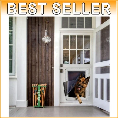 Durable Telescoping Frame Pet Door for Large Dogs - Weatherproof & Insulated - Image 1 of 4