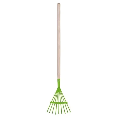 Esschert Design Kids/Children's Lawn Rake Pretend Play Gardening Toy Green - image 1 of 3
