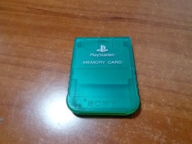 OEM Sony SCPH-1020 Playstation 1 PS1 Memory Card - Green *TESTED* NTSC U/C USA