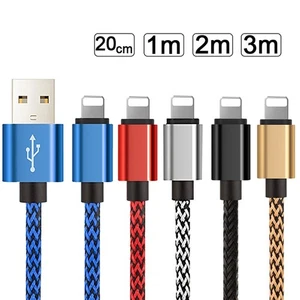 2m 3m Fast Charger Cable for iPhone 14 13 12 11 8 7 Plus iPad USB Charging Lead - Picture 1 of 17