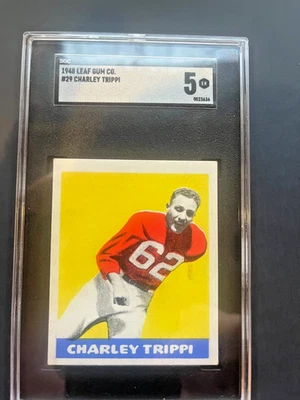 1948 Leaf - Charley Trippi #29 (RC) SGC 5 - Image 1 of 2