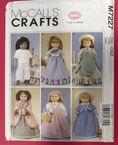 McCalls 7227 Dolls 18” Pattern Clothes Craft Uncut! - Picture 1 of 2