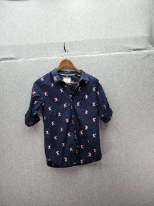 Camisa Denim & Flower Ricky Singh Bailando Santa Niños Azul Marino Abotonada Talla 13/14 - Imagen 1 de 6