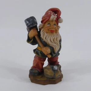 Figura de madera enano coleccionista de minerales talla en madera Oberammergau pintado 10 cm (24) - Imagen 1 de 13