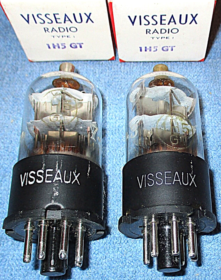 2 tubos de vacío NOS Visseaux 1H5-GT 1953 triodos/diodos para radios vintage Foto 1 de 4