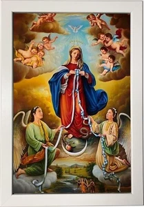 Quadro moderno con cornice di Maria che scioglie i nodi - Imagen 1 de 5