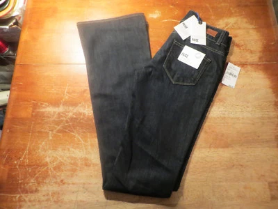  PAIGE HIDDEN HILLS BOOTCUT HIGH-RISE STRETCH JEANS DARK BLUE SIZE 25 X 34 - Image 1 of 4