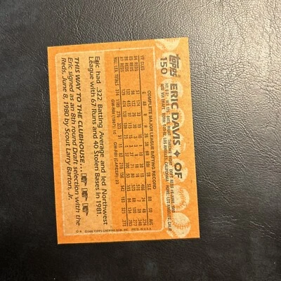 Cb11 1988 Topps #150 Eric Davis, Cincinnati Reds - Image 1 of 2