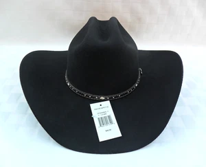 BRANDNEU JUSTIN 2X 100 % REINER WOLLFILZ WESTERN COWBOYHUT SCHWARZ GRÖSSE 7 - NEU MIT ETIKETT - Bild 1 von 15