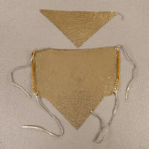 Vintage Whiting & Davis Top Damen S Solid Metal Mesh Ärmellos Set Disco 70er - Bild 1 von 5
