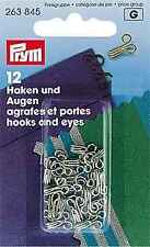 PRYM Haken und Augen Nó 3 (mittel) silber