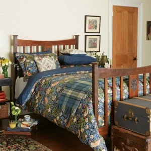 William Morris Bedding Strawberry Thief Indigo Duvet Cover Set Morris & Co - Picture 1 of 9