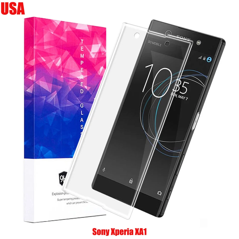 For Sony Xperia XA1 Full Cover Temper Glass Screen Protector 6.0" USA - Image 1 of 4
