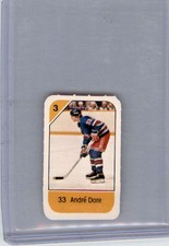 1982-83 POST CEREAL MINI NHL HOCKEY CARD ANDRE DORE NEW YORK RANGERS #NNO