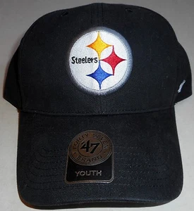 CAPPELLO BERRETTO RAGAZZO COPRICAPO MARCA PITTSBURGH STEELERS '47 TAGLIA UNICA 8-20 REGOLABILE  - Foto 1 di 3