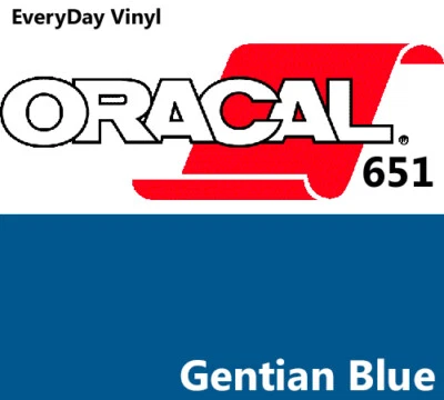 Adhesive Vinyl - Oracal 651-shiny - Gentian Blue-12"x5'-Craft Hobby Sign Cutters - Image 1 of 4