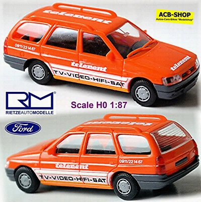 Ford Escort Turnier 1995-2000 MK7 Telerent Orange 1:87 Rietze 30380 - Image 1 of 4
