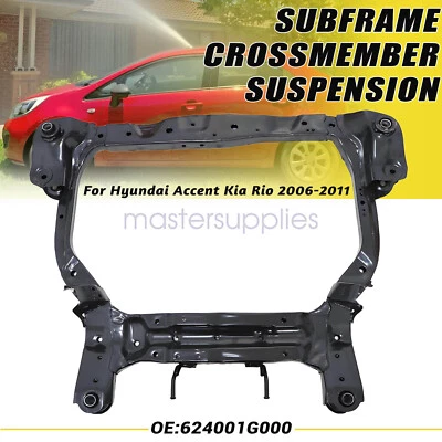 APTO PARA Hyundai Accent Kia Rio 2006-2011 subchasis negro suspensión travesaño Foto 1 de 4