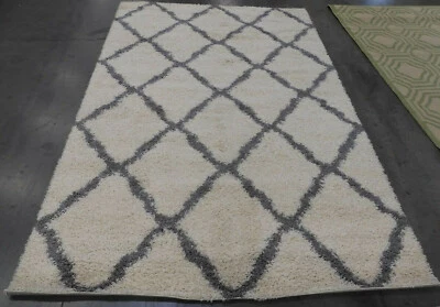 Alfombra manchada marfil/gris 6' x 9' precio reducido 1172602857 SGD257F-6 Foto 1 de 4