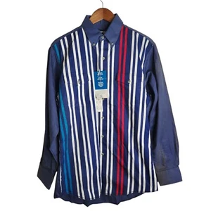 Vtg Wrangler Painted Desert Striped Western Cowboy Shirt 15 1/2-33 With DEFECT - Picture 1 of 24