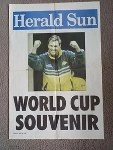 SHANE WARNE NEWSPAPER STAND HERALD SUN WORLD CUP 22 JUNE 1999 HEADLINE - Bild 1 von 1