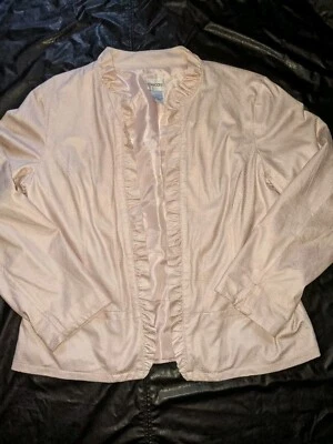 Chaqueta Chicos Rosa Volantes Ribete Talla 2 Frente Abierto Imitación Piel de Serpiente Blazer Forrado Foto 1 de 4