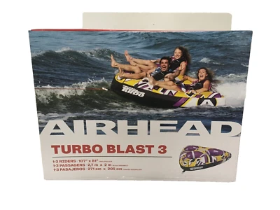 AIRHEAD Turbo Blast 3 Towable Backrest Tube Inflatable Boat (AHTB-13)