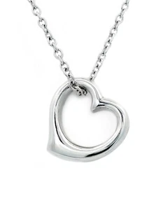 Herzkette Silber 925 I Halskette Damen Kette mit Herzanhänger I Echt Silberkette - Bild 1 von 5