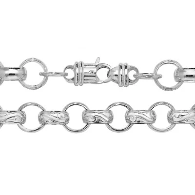 Argento Sterling Forzatina Bracciale Britannico Fatto 925 Marchiato 20.3cm Peso - Immagine 1 di 3