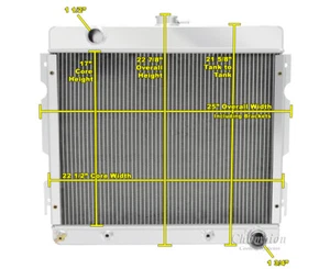 1970 71 72 Dodge Dart 4 Row All Aluminum CA Radiator - Picture 1 of 7