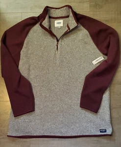 Suéter con cremallera gris para hombre talla XXL antiguo azul marino suave - Imagen 1 de 10