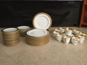 Vintage Mikasa "HARROW" Bone China w/Gold Encrusted Bands Collection - Picture 1 of 12