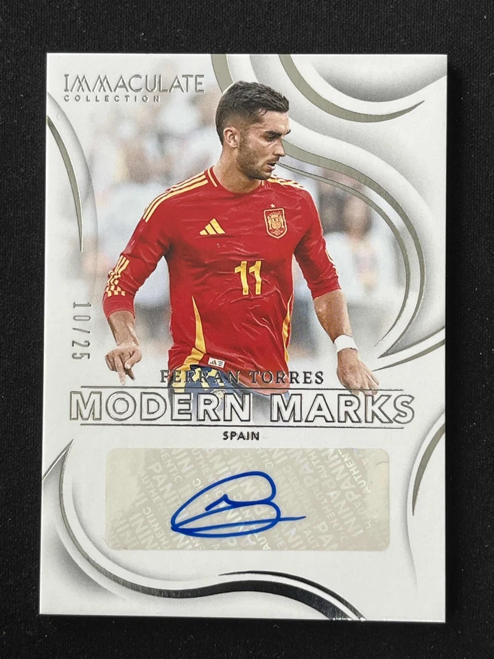 Ferran Torres 2024-25 Panini Immaculate Collection Modern Marks Auto /25 #MM-FT - Image 1 of 2