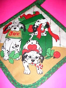 Dalmatiner Hund Weihnachten Topflappen - Bild 1 von 3