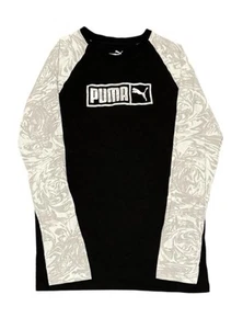 PUMA Boys' Long Sleeve T-Shirt, Black, Size 14-16 US Kids - Picture 1 of 3