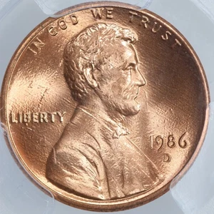 1986-D Lincoln Memorial Cent PCGS MS68RD - Picture 1 of 4
