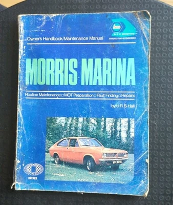 Haynes Owners Handbook & Maintenance Manual - Morris Marina 1972. Soft Cover - Image 1 of 2