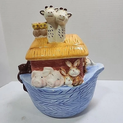 Vintage Ceramic Noah's Ark Cookie Jar Jay Imports  - Image 1 of 4