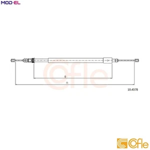 CABLE PULL PARKING BRAKE 10.4578 FOR CITROEN XSARA/Break/Van/PICASSO LFX 1.8L - Picture 1 of 11