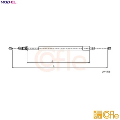 CABLE PULL PARKING BRAKE 10.4578 FOR CITROEN XSARA/Break/Van/PICASSO LFX 1.8L - Image 1 of 4