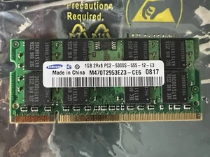 Samsung 1GB 2Rx8 PC2-5300S-555-12-E3 DDR2 667Mhz CL5 200pin SODIMM RAM - Picture 1 of 1