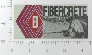 Vintage Burrell Construction New Kensington Pennsylvania Coal Mine Sticker Decal - Picture 1 of 1