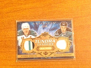 UD ARTIFACTS 08-09 TUNDRA TANDEMS #TT-MC DUAL PATCH 22/35 MARLEAU/CHEECHOO - Picture 1 of 2