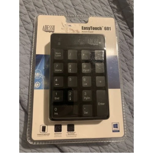 Adesso AKB-618UB 18KEY WATERPROOF NUMERIC KEYPAD MEDICAL GRADE WASHABLE USB BLK - Image 1 of 1
